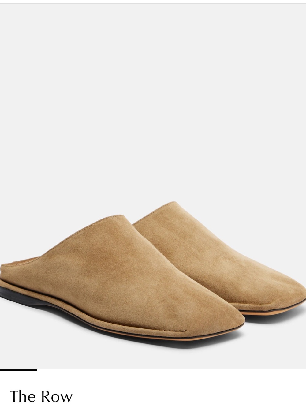 The Row Suede Piper Mules
